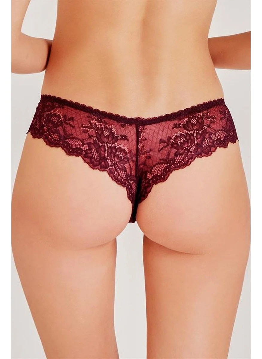 Magic Form 189 Women's Brazilian Panties-Claret Red