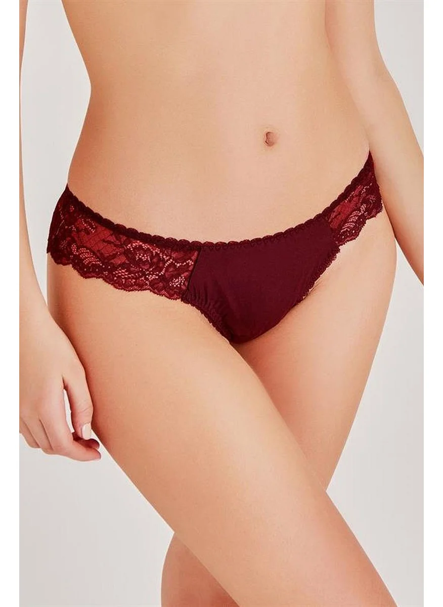 Magic Form 189 Women's Brazilian Panties-Claret Red
