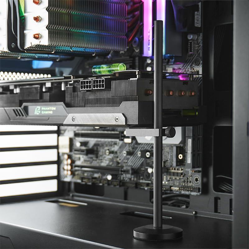 JOYJOM GPU Support Bracket: Adjustable Aluminum Anti Sag GPU Bracket Video Graphics Card Support GPU Stand Holder GPU Support with Hidden Magnet and Anti-Slip Pad-19cm - Image 2