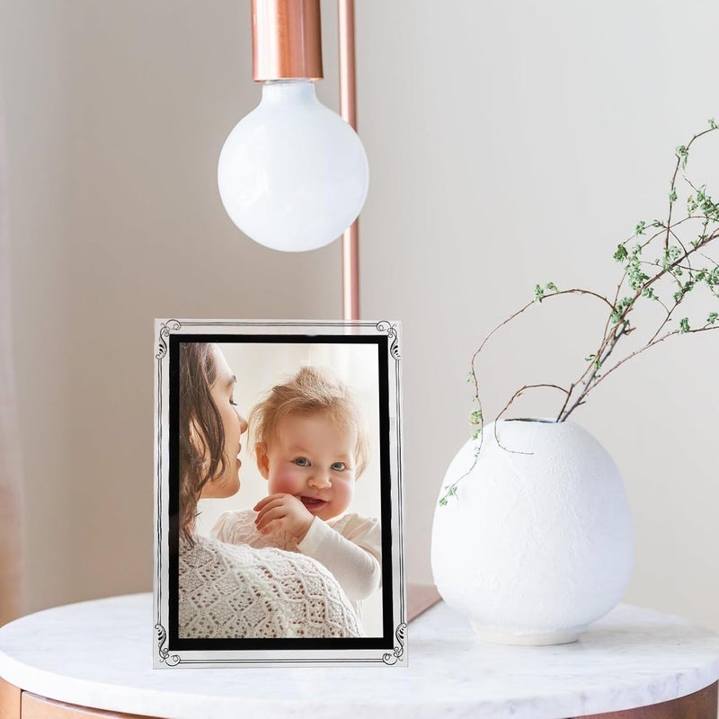FUOYLOO Crystal Silver Glass Picture Frame for Certificates and Photos Multipurpose Award Display Holder for Office Clear Glass Authorization Frame Stand for Posters Diplomas and Business - Image 5