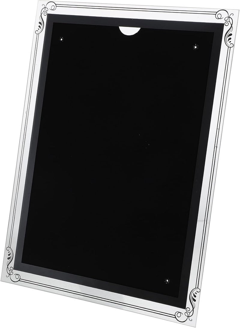 FUOYLOO Crystal Silver Glass Picture Frame for Certificates and Photos Multipurpose Award Display Holder for Office Clear Glass Authorization Frame Stand for Posters Diplomas and Business - Image 1