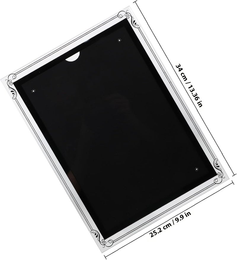 FUOYLOO Crystal Silver Glass Picture Frame for Certificates and Photos Multipurpose Award Display Holder for Office Clear Glass Authorization Frame Stand for Posters Diplomas and Business - Image 2