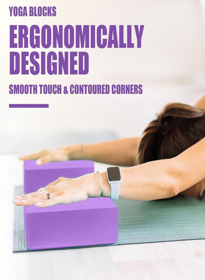 STARFLYER 2 Pcs Yoga Blocks, 9"x6"x3" Foam Blocks Yoga Props for Pilates Stretching and Meditation Exercise Blocks Lightweight Yoga Essentials. - Image 4