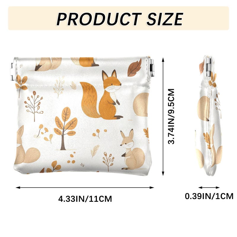 Soft PU Leather Mini Coin Purse Change Pouch Wallet Snap Closure Waterproof Organizer - Image 4