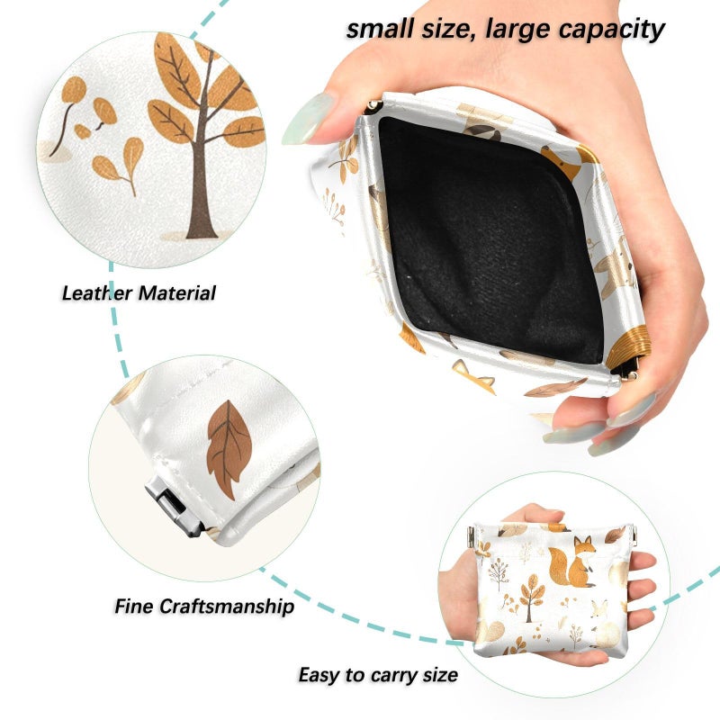 Soft PU Leather Mini Coin Purse Change Pouch Wallet Snap Closure Waterproof Organizer - Image 3
