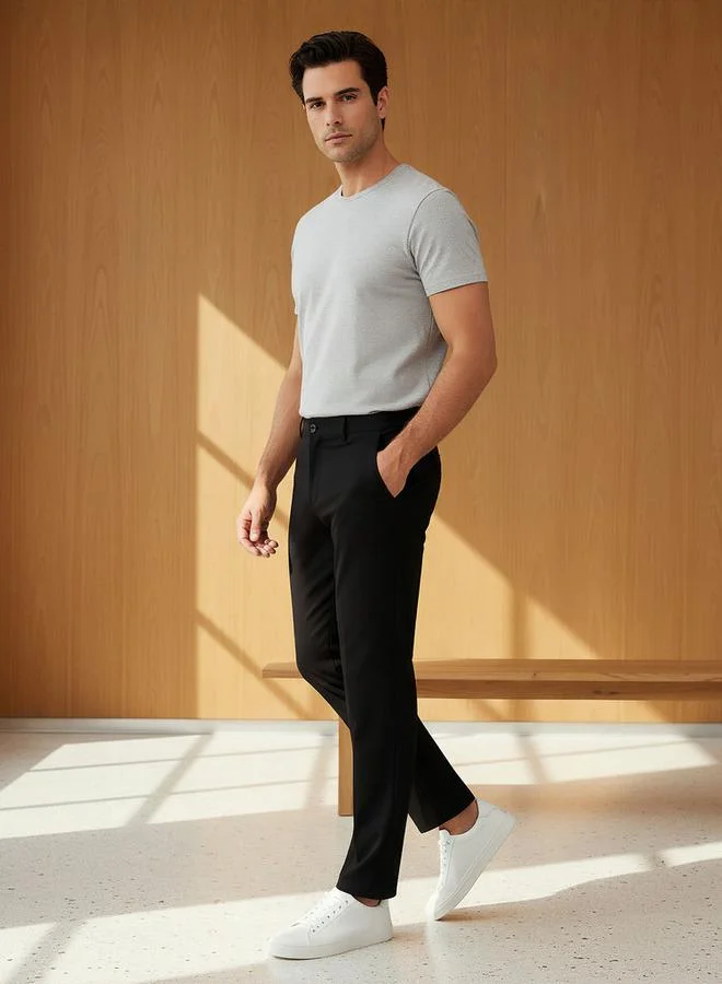 Emperor Emperor Men Slim Fit Flexi Waist Trousers