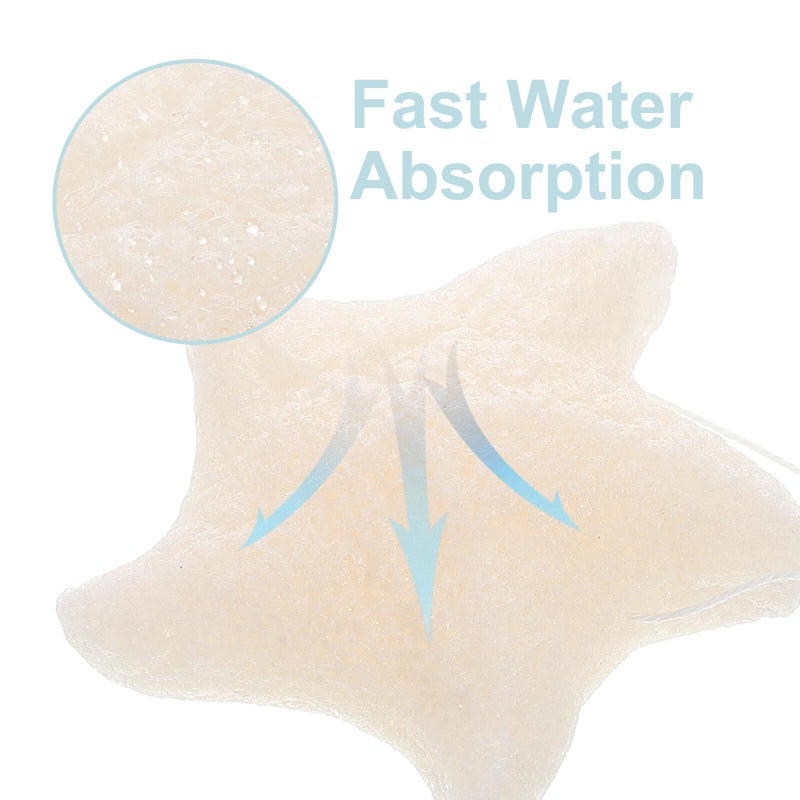 Natural Konjac Sea Star Bath Sponge Soft Exfoliating Gentle Foam Cleansing for Newborns - Image 4