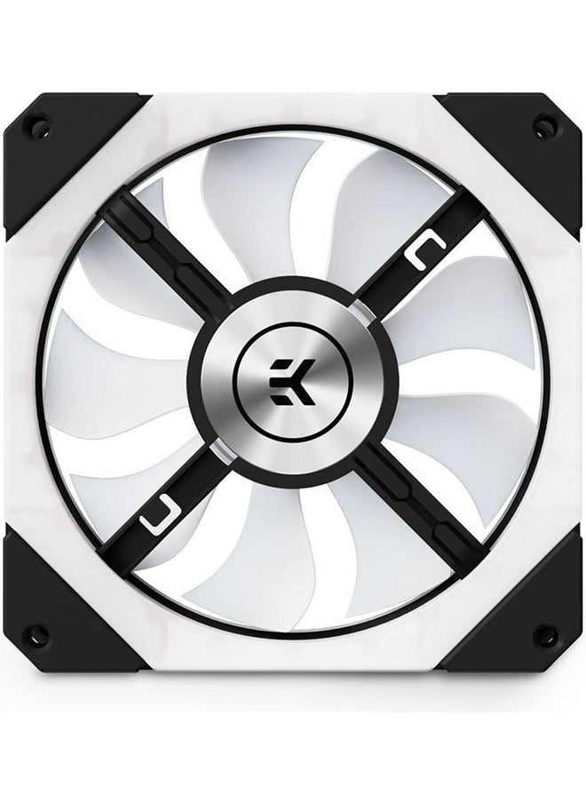EK Quantum Impulse 120 D-RGB 120mm Computer Cooling Fan, Addressable RGB LED MagLev Fans, 1800 RPM Speed, 57.5CFM Airflow, 24.3dBA Nosie Level, 4-Pin PWM, Black - White | 3831109854198  - Image 1