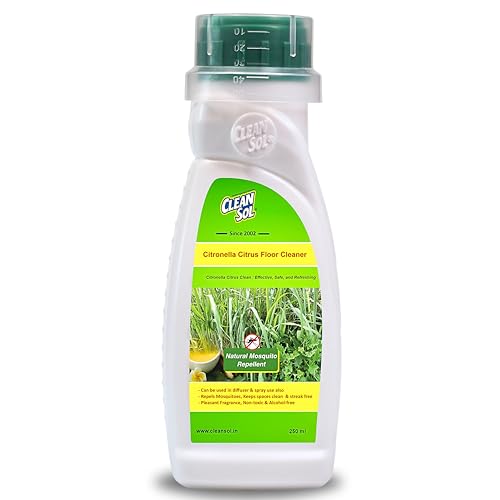Cleansol Citronella Citrus Floor Cleaner Liquid – Natural Disinfectant & Eco-Friendly | Pet-Safe Multipurpose Herbal Floor Cleaner | Keeps Mosquitoes Away | 250ml - Image 1