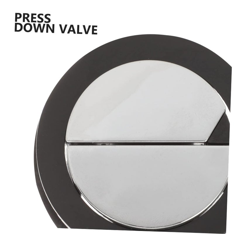 زر تفريغ مزدوج لخزان المرحاض زر ضغط دائري بلاستيكي بديل للسيفون سهل التركيب - Image 4