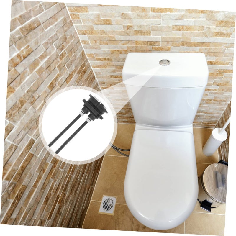 زر تفريغ مزدوج لخزان المرحاض زر ضغط دائري بلاستيكي بديل للسيفون سهل التركيب - Image 3