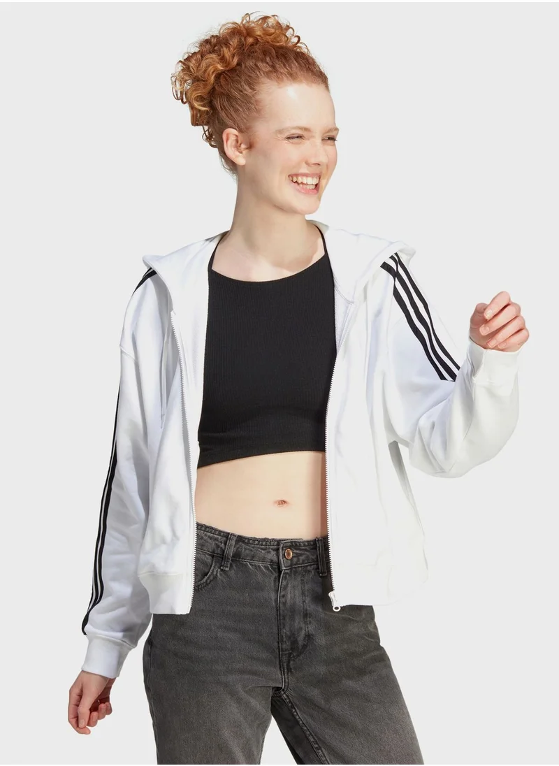 Adidas 3 Stripes French Terry Hoodie