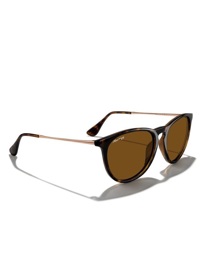 MERRY'S Vintage Polarized Sunglasses for Women Men Retro Round Mirrored Lens Sun glasses UV400, Leopard Frame/Brown Lens/Brown Legs, Lens Width: 54 Millimeters - Image 5