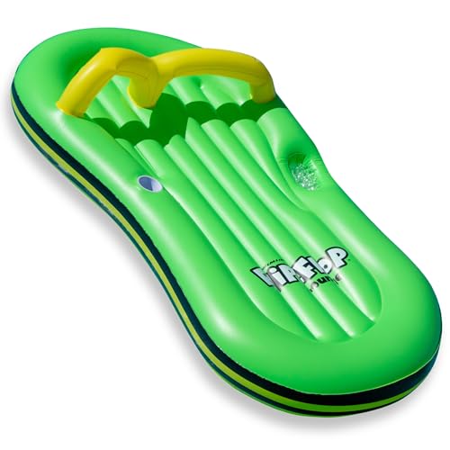 SWIMLINE Inflatable Swimming Pool Float Lounger Raft Mattress Fun Mat Flip Flop Green - Image 1