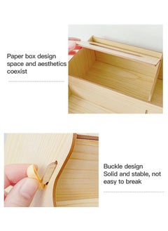 Sharpdo Wooden Desktop Storage Box Pen Holder Cosmetics  - Image 4