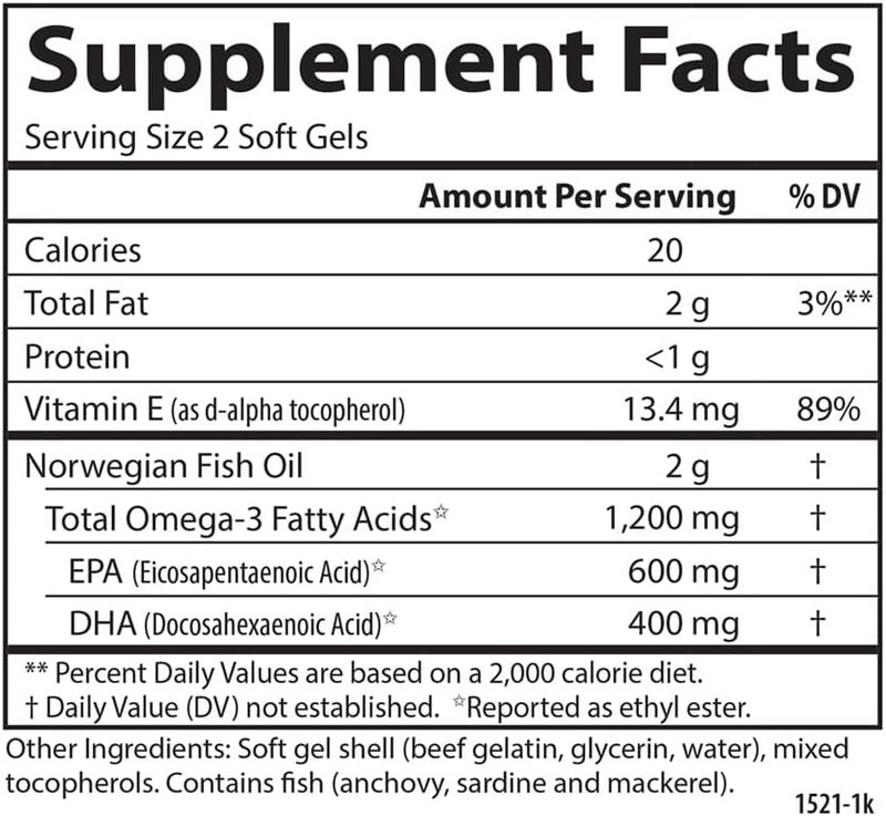 Carlson جواهر كارلسون أوميغا 3 سوبر نرويجي 1200 ملغ أوميغا 3 100 كبسولة لينة - Image 5
