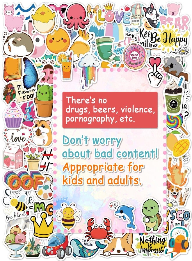 Greingways Stickers for Water Bottles, 100 Pcs Cute Stickers for School Students Classroom Prizes for Kids - Image 5