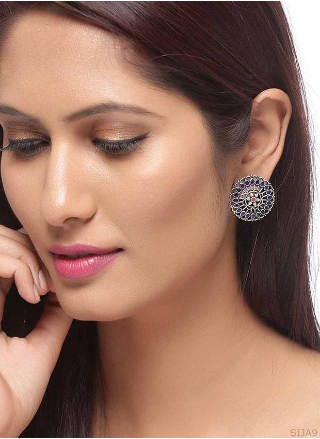 VOYLLA - Mandala Floral Motifs Earrings - Image 1