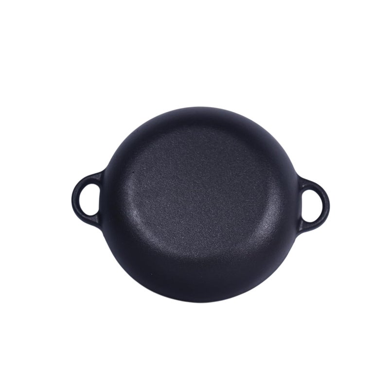 Deep Pan with Side Handles 24 cm with Wooden Base - A-1175G - Image 2