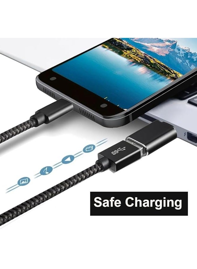 Mowsil USB C to USB A Adapter, 5Gbps High Speed USB to USB C Extender, USB Male to Type C Female Converter Charging & Sync for iPhone 15, Laptops Logitech StreamCam VR Link Adapter - Image 2