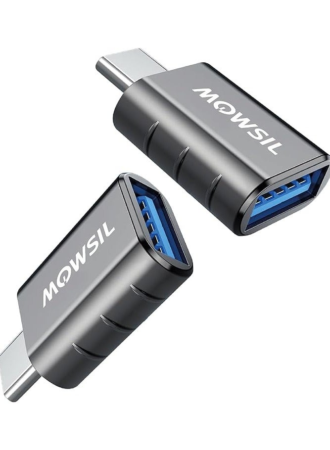 Mowsil USB C to USB A Adapter, 5Gbps High Speed USB to USB C Extender, USB Male to Type C Female Converter Charging & Sync for iPhone 15, Laptops Logitech StreamCam VR Link Adapter - Image 1