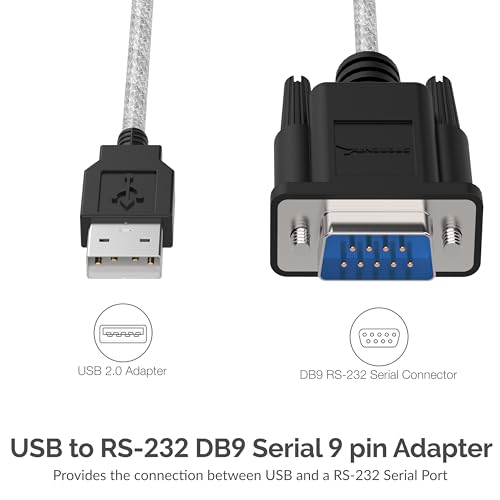 SABRENT 6-FT USB to RS-232 DB9 Serial 9 pin Adapter (Prolific PL2303) (SBT-USC6K) - Image 2