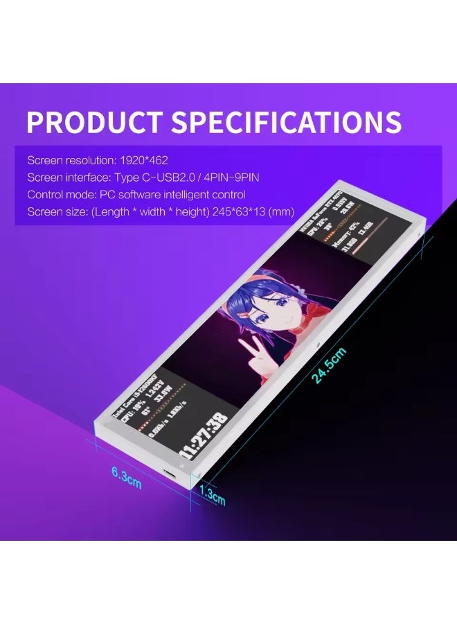 MiraBox D92 9.2-Inch Smart Screen: Real-Time System Monitoring & Dynamic Wallpaper - Image 5