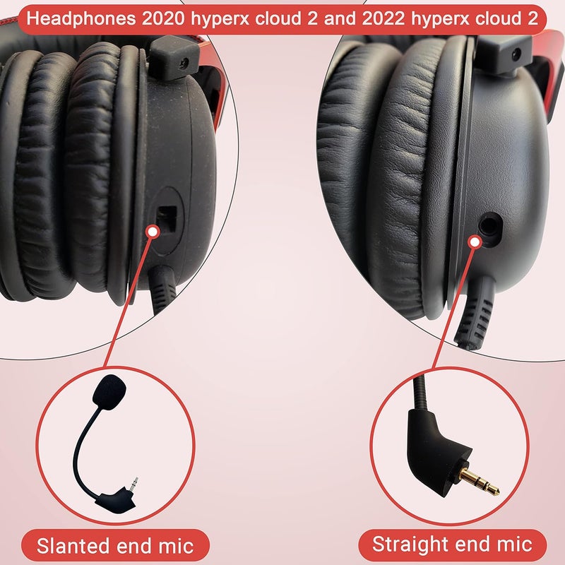 TNE Replacement Game Mic Microphone Boom for Pre-2021 1st Version Wired Kingston HyperX Cloud 2 II Cloud Core Cloud Pro CloudX PS5 Xbox One Nintendo Switch Computer PC Gaming Headsets - Image 2