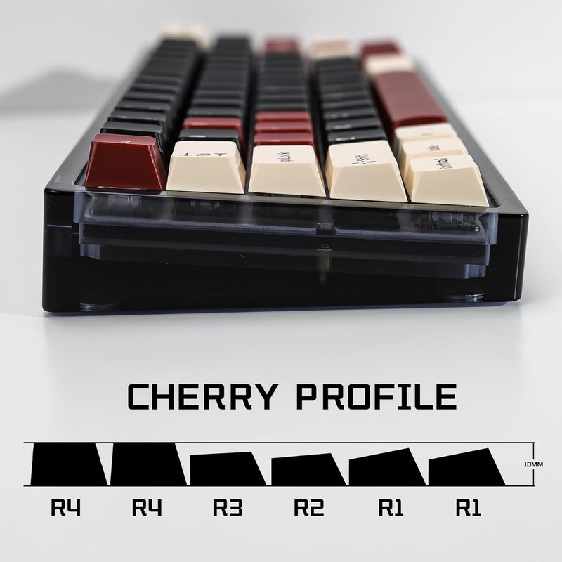 KBDiy Rome PBT Double Shot Custom Keycap Set,174 Keys Black Gaming Key Caps Keycaps 60 Percent Cherry Profile Keycaps for 61/64/68/84/87/100/104/108 Mechanical Keyboard - Image 3