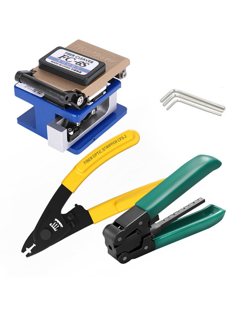 Fiber Cleaver Kit with Optical Power Meter, Red Pen, and Wire Stripping Plier - Image 2