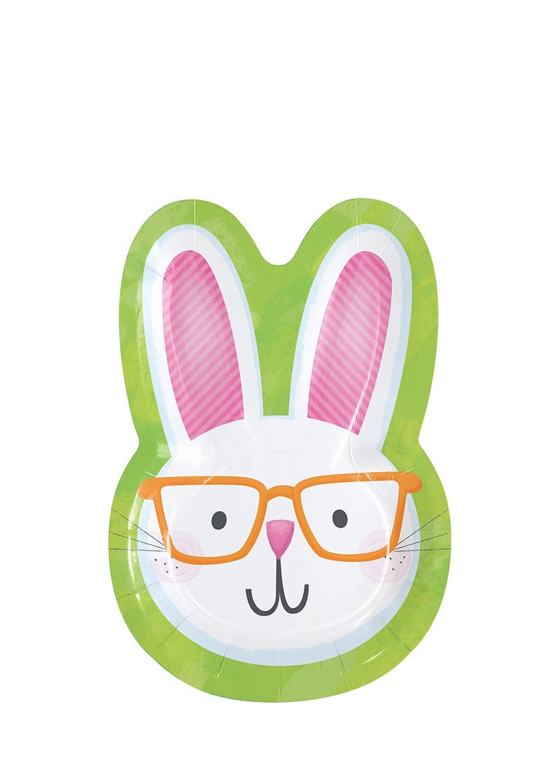 CREATIVE CONVERTING - Happy Easter Bunny Shape Plate 8.75in 8ct - Image 1