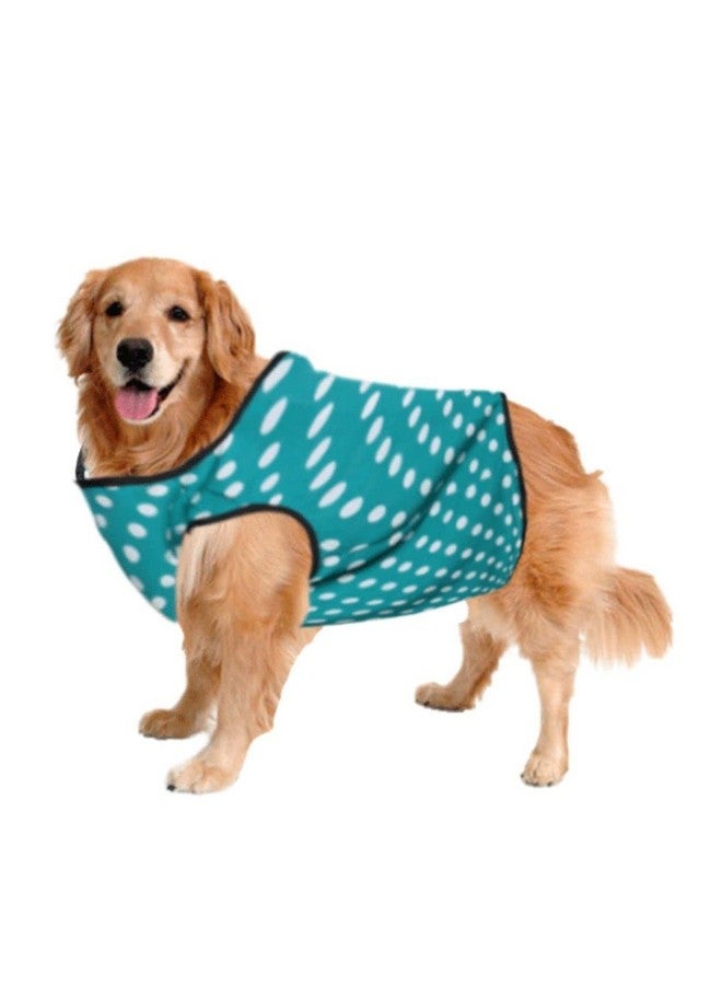 Sage Square Funky Soft Material Dog T-Shirt | Cool/Funky Print Pet | Soft Light Weight | Comfortable & Breathable Dog Clothing | Trendy Vest Outfit (Large - 22 Inch) (Polka Sky Blue) - Image 1