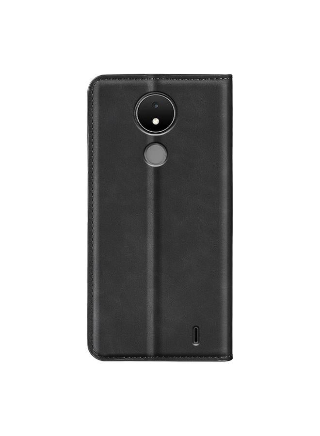 اس-توب جراب هاتف Nokia C21 Retro-skin جراب جلدي مغناطيسي قابل للسحب - Image 3