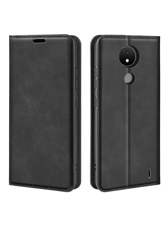 اس-توب جراب هاتف Nokia C21 Retro-skin جراب جلدي مغناطيسي قابل للسحب - Image 1