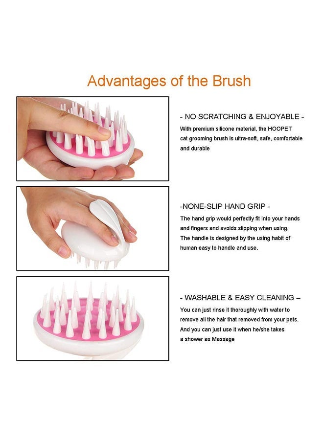 NIBEMINENT Cat Comb Dog Grooming Brush White ‎24.2 x 13.1 7.5cm - Image 2