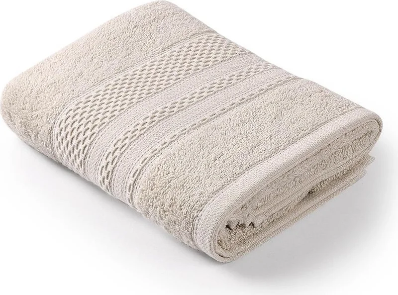 Bluenity Softy - Set of 2 Cotton Hand/Face Towels 50 x 90 cm Ecru