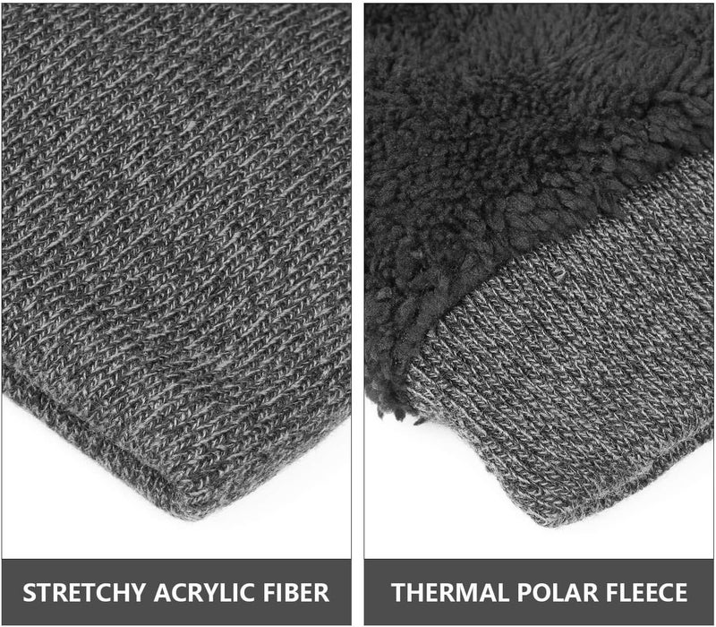 OZERO Winter Beanie Hat for Men Women: Thermal Thick Polar Fleece Lining Knit Cuffed Beanie Hats Warm Caps for Cold Weather Running, Hiking, Travel - Image 4