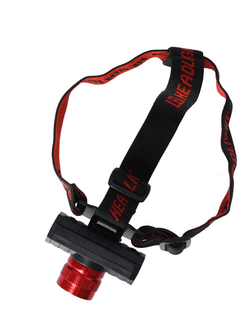 Olsenmark مصباح رأس LED قابل للتعديل مع تكبير، ضوء تخييم، مصباح رأس للصيد، مصباح كهوف، مصباح رأس للركض، بطارية قابلة للشحن بسعة 1200 مللي أمبير - Image 5