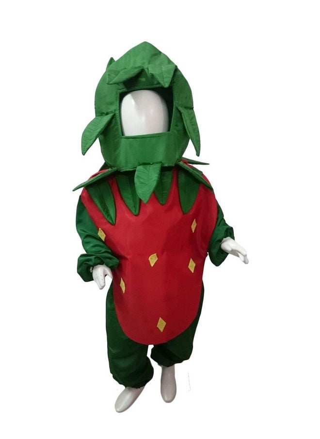 BookMyCostume - BookMyCostume Strawberry Fruit Kids Fancy Dress Costume 6-7 years - Image 1