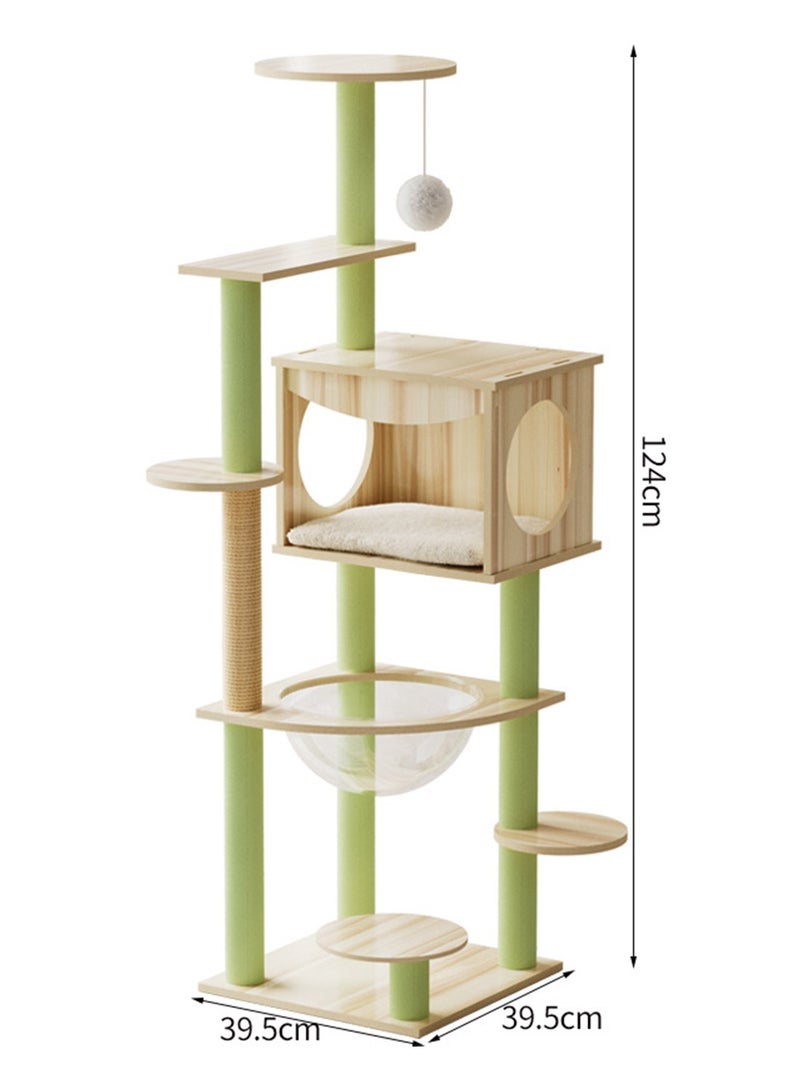 Kidle Cat Tree Cat Climbing Frame with Space Capsule Cat Scratching Post Cat House - Image 5
