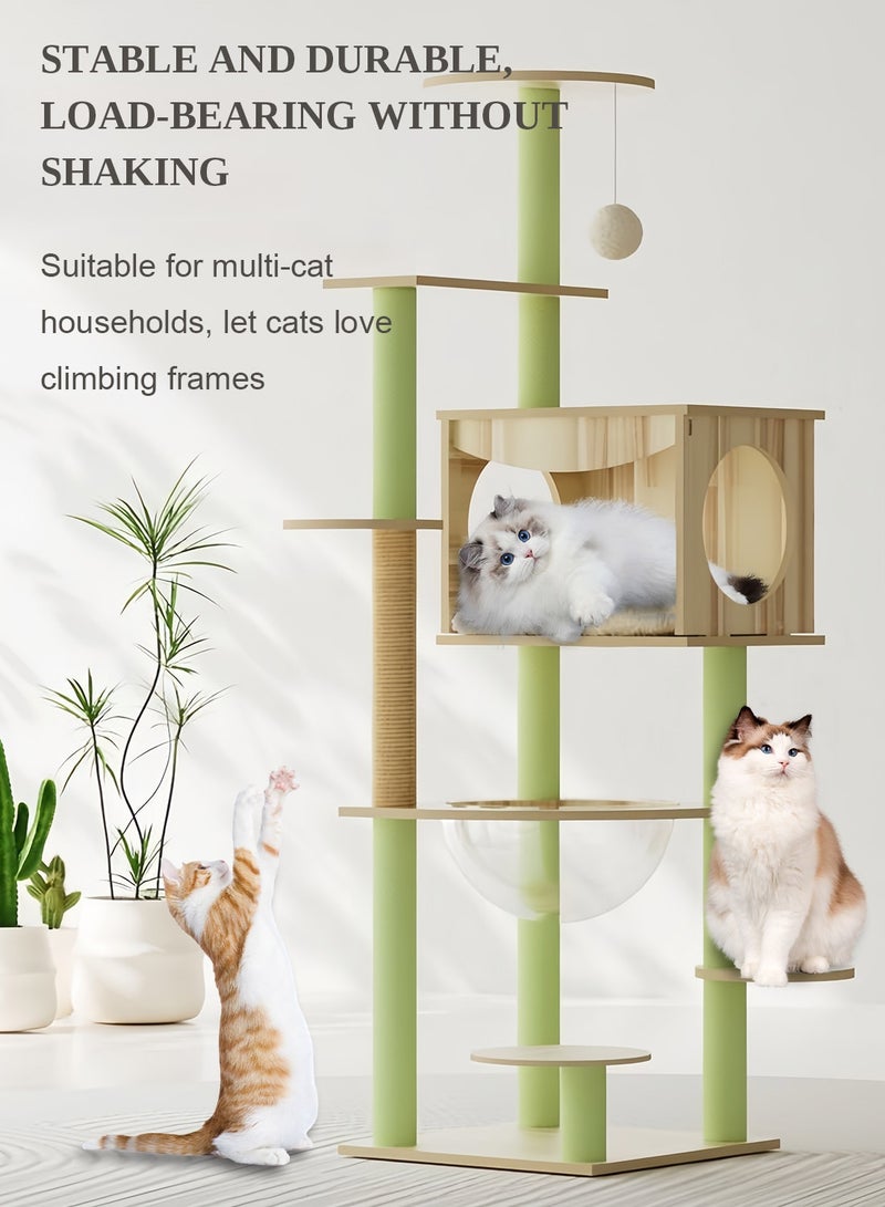 Kidle Cat Tree Cat Climbing Frame with Space Capsule Cat Scratching Post Cat House - Image 4