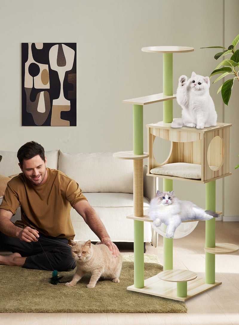 Kidle Cat Tree Cat Climbing Frame with Space Capsule Cat Scratching Post Cat House - Image 3