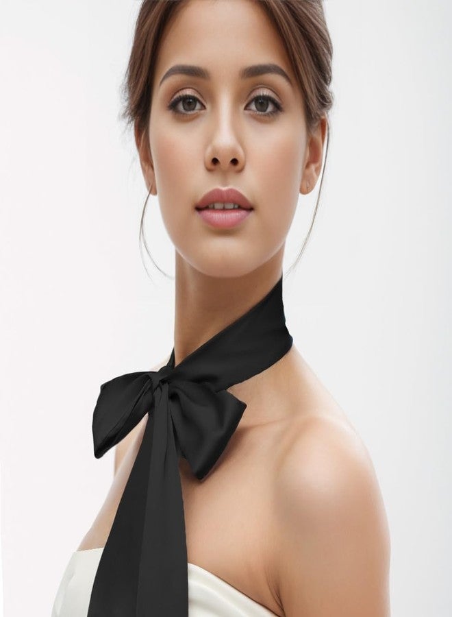 obmwang Women's Wedding Sash Belt Ribbon Satin Scarf Waist Belts for Special Occasion Dress Bridal Sash Belt 1.96'' Wide - Image 5