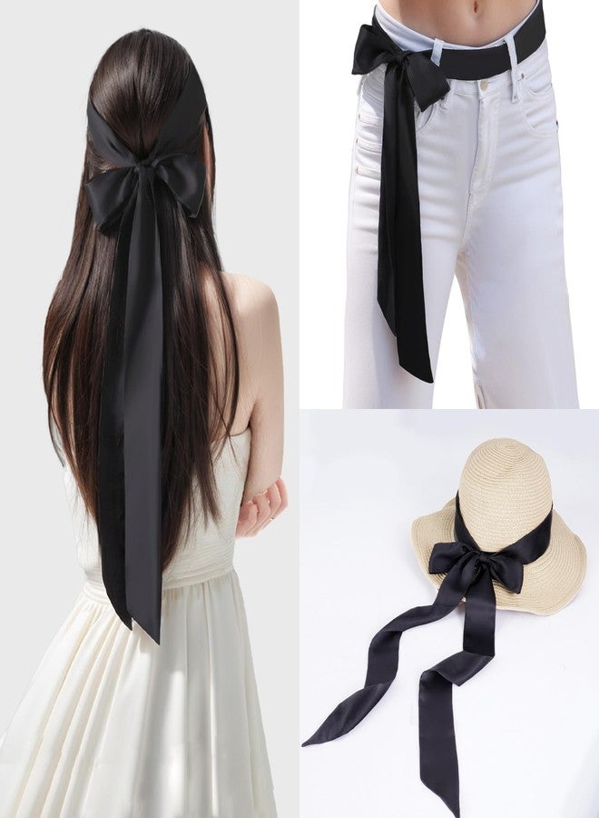 obmwang Women's Wedding Sash Belt Ribbon Satin Scarf Waist Belts for Special Occasion Dress Bridal Sash Belt 1.96'' Wide - Image 4