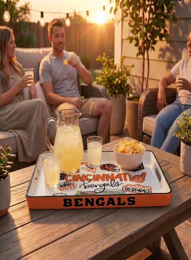 Proformance Home NFL Cincinnati Bengals Loco Fan Large Serving Tray w/Handles - Image 5