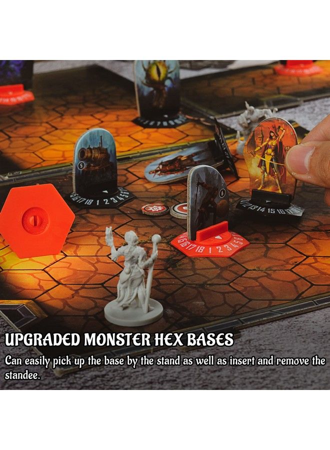 CZYY Gloomhaven Standee Bases Pack Of 27 Plastic Hex Monster Stand With Health Tracker And Status Token Slots - Image 3