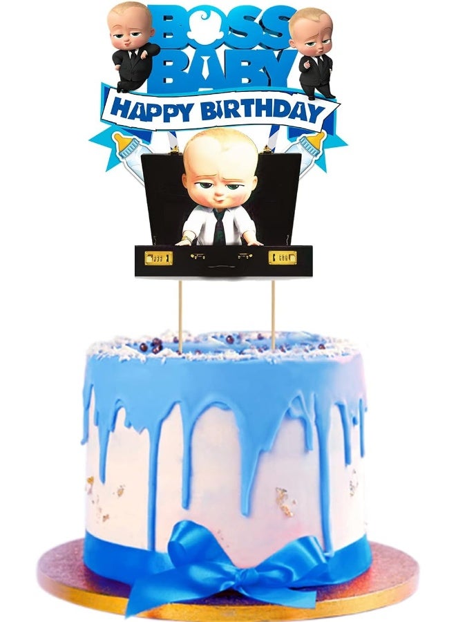 Zyozique Baby Party for Boss Cake Toppers, Baby Shower Boss Theme Party Cake Toppers - Image 1