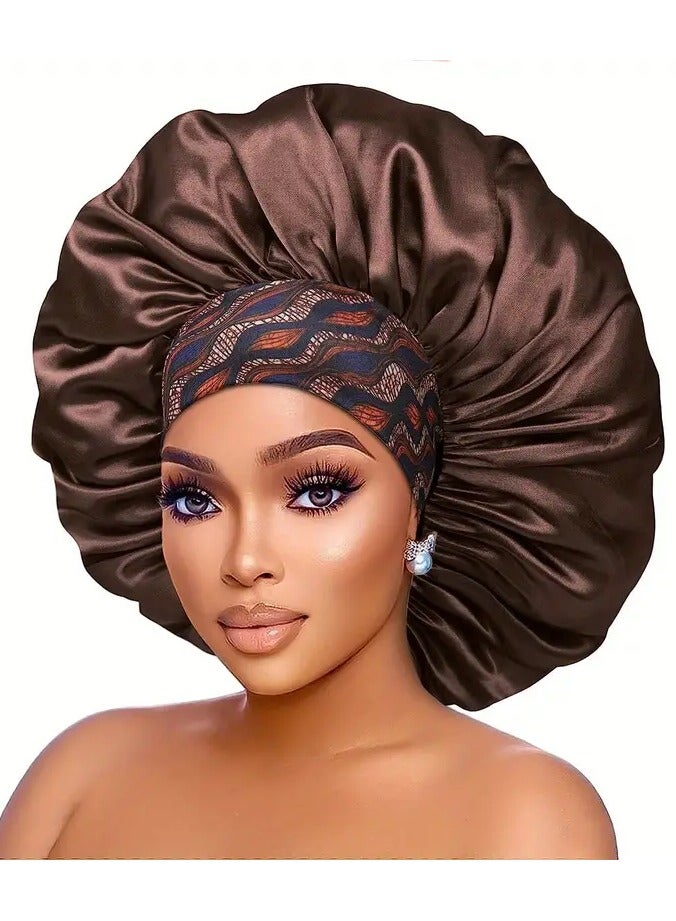 Goolsky Large Reusable Shower Caps - Waterproof Bath Hair Hats for Women and Ladies with Elastic Band for Spa and Salon - Easy to Use and Clean - Image 1