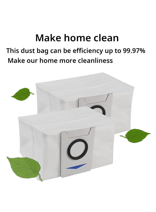 10 أكياس غبار للاستعمال مرة واحدة لمكنسة ECOVACS DEEBOT X1 OMNI, X1 Turbo, X1 Plus, T10 الروبوتية - Image 3