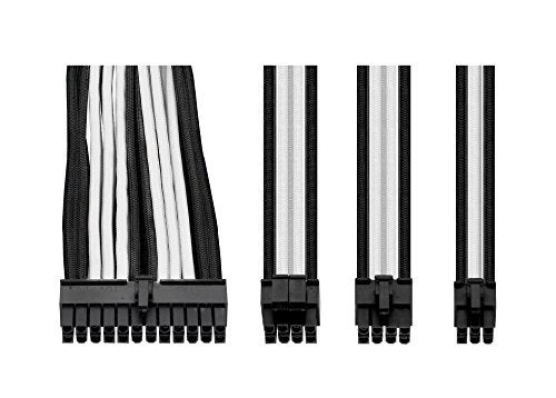 Thermaltake TtMod Sleeve Extension Power Supply Cable Kit ATX/EPS/8-pin PCI-E/6-pin PCI-E with Combs, White/Black AC-048-CN1NAN-A1 - Image 4